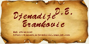 Đenadije Branković vizit kartica
